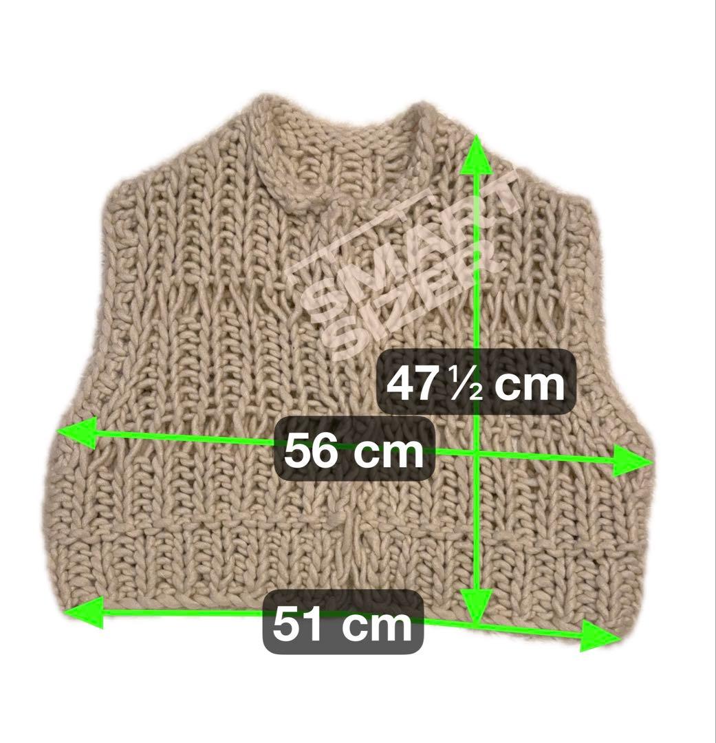 新品　TODAYFUL チャンキーハンドニットベスト F 23AW ローゲージ