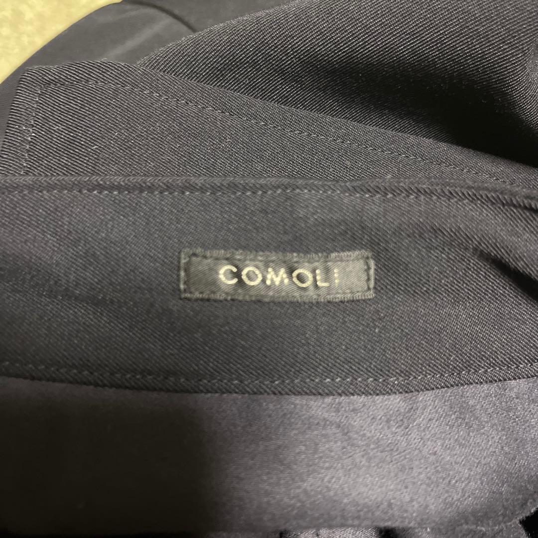 COMOLI ウールギャバ6Pパンツ　ネイビー　サイズ1
