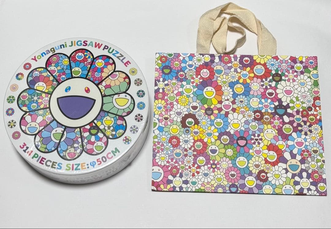 村上隆　フラワー型　ジグソーパズル　ショッパー付き　カイカイキキ