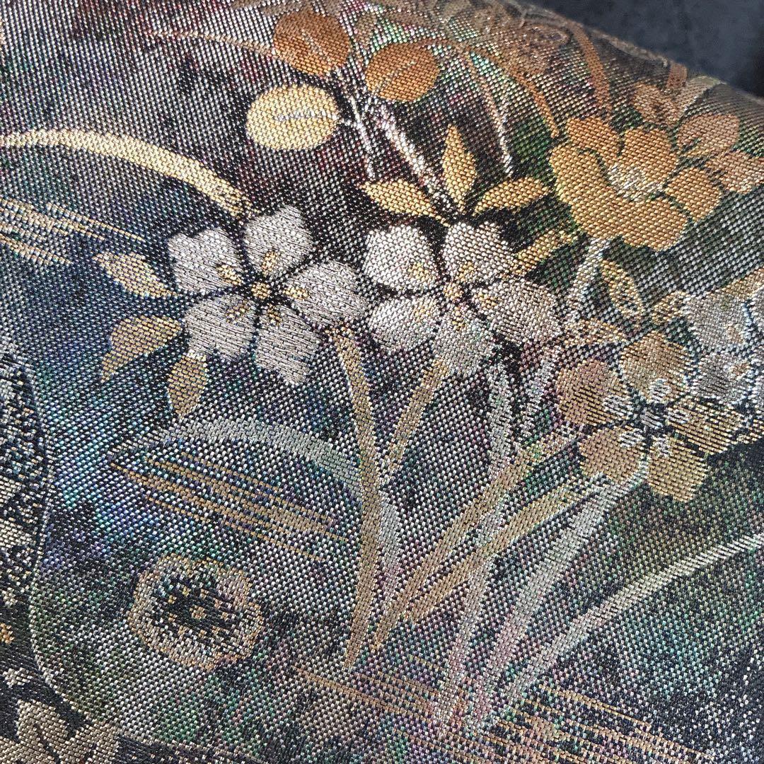 訪問着　フルセット　着物　正絹　黒　さが美　絞り　手刺繍　N1