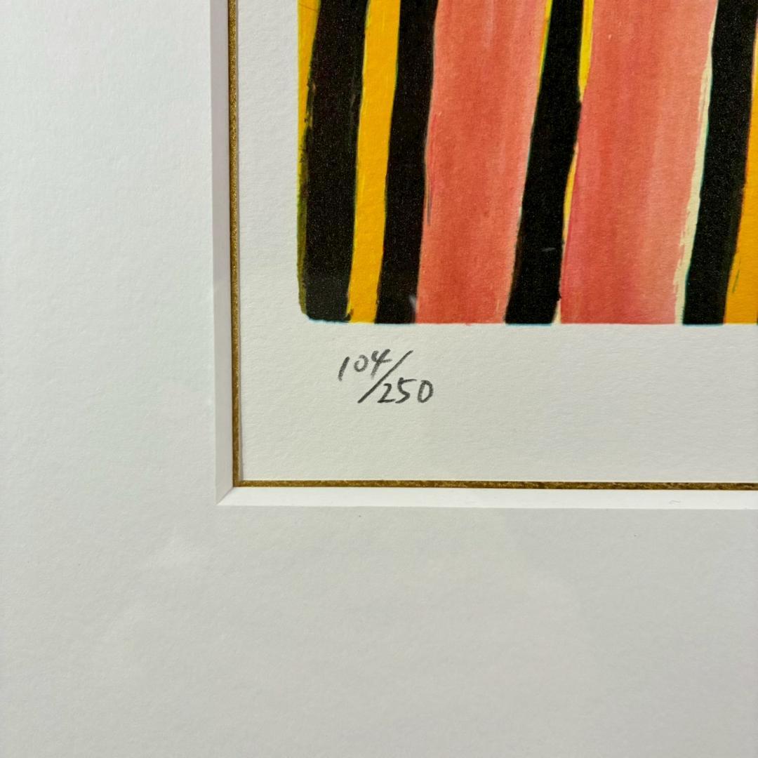 美品 児島善三郎「ペルシャ壺にバラ」リトグラフ 印章有 兒嶋俊郎監修証明シール有