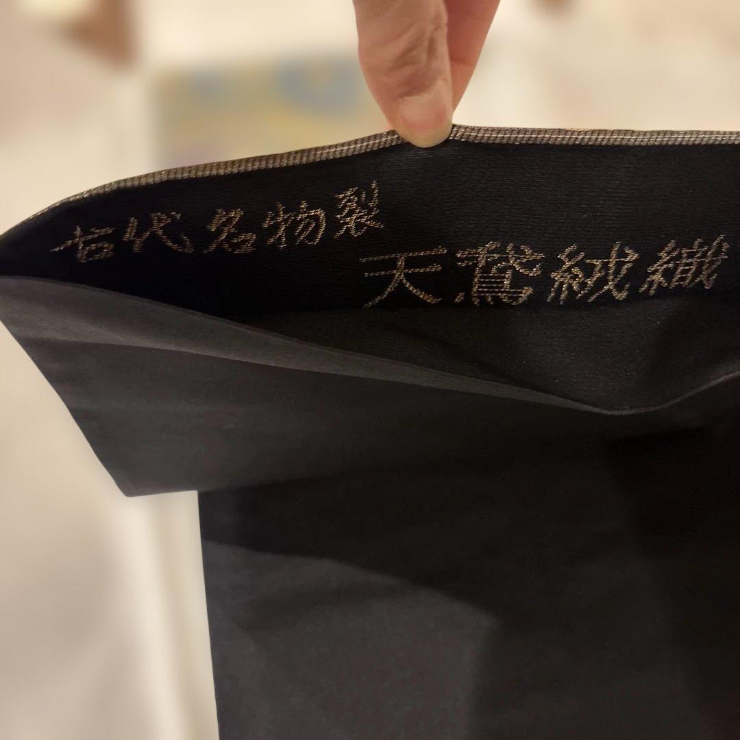 37花柄 絹製 袋帯 天鵞絨織