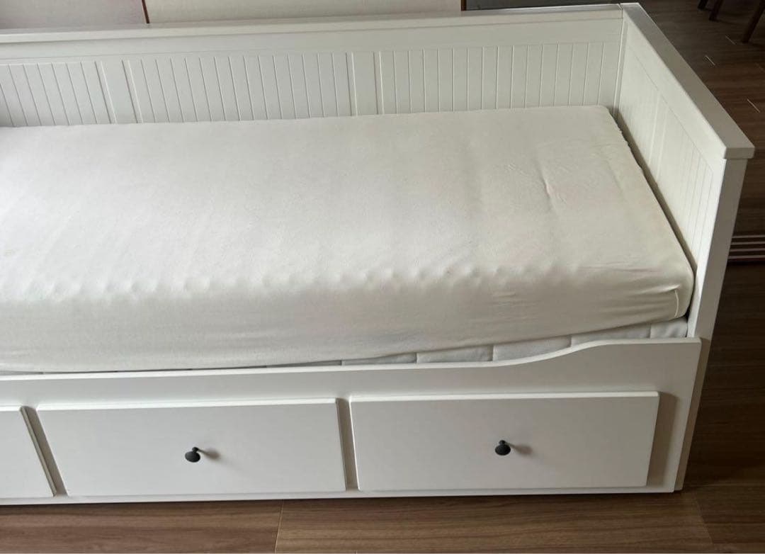 ①IKEA イケア HEMNES ヘムネス マットレス付 デイベッド 伸縮ベッド
