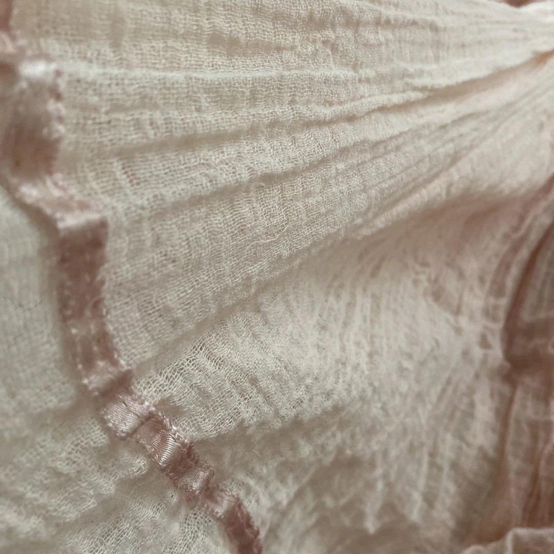 【USAヴィンテージ】薄いピンクのフリルチュニック