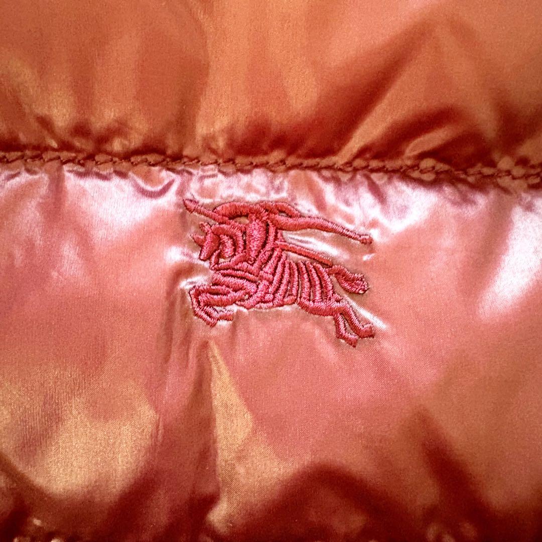 美品　バーバリーブラックレーベル　ノバチェック　ダウンベスト　ボルドー　XL