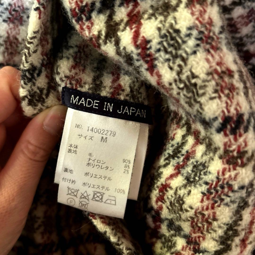 美品　2022年ロイスクレヨン チェック柄ファー別襟　素敵なデザインロングコート