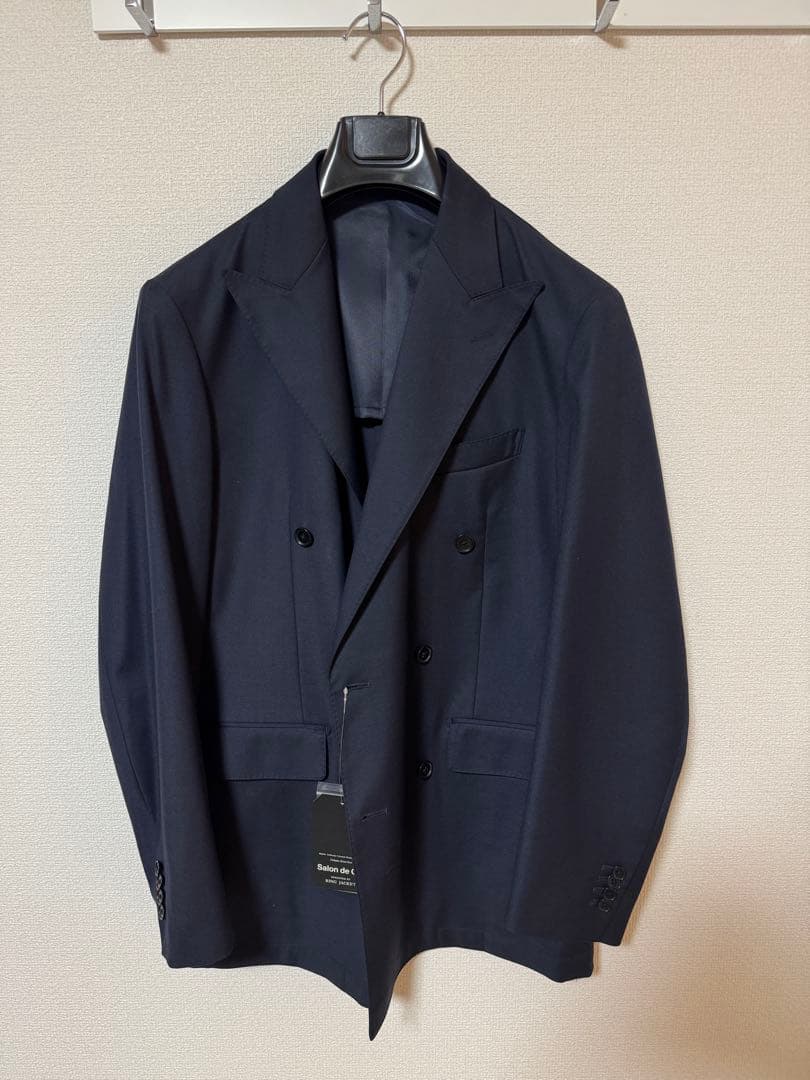【新品】Salon de GW Wブレストジャケット　ネイビー　Lサイズ