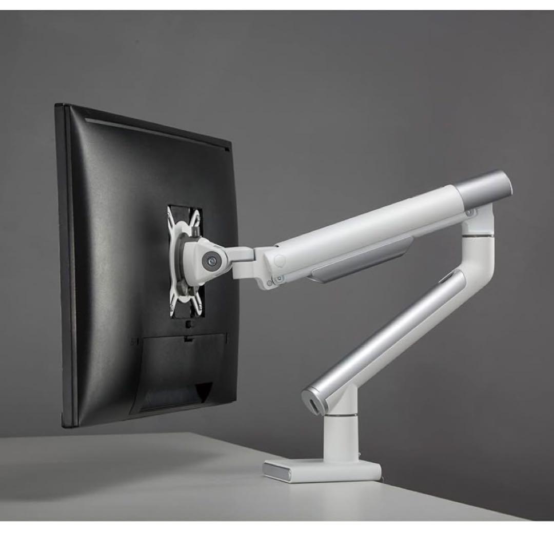 ホワイト モニターアーム VESA対応