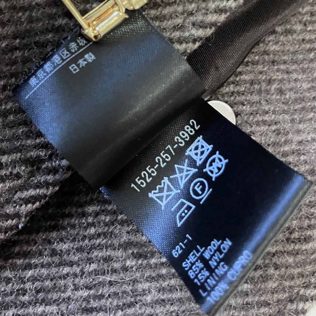 極美品 ユナイテッドアローズ スタンドカラーコート 定価4.6万円 ウール 茶色