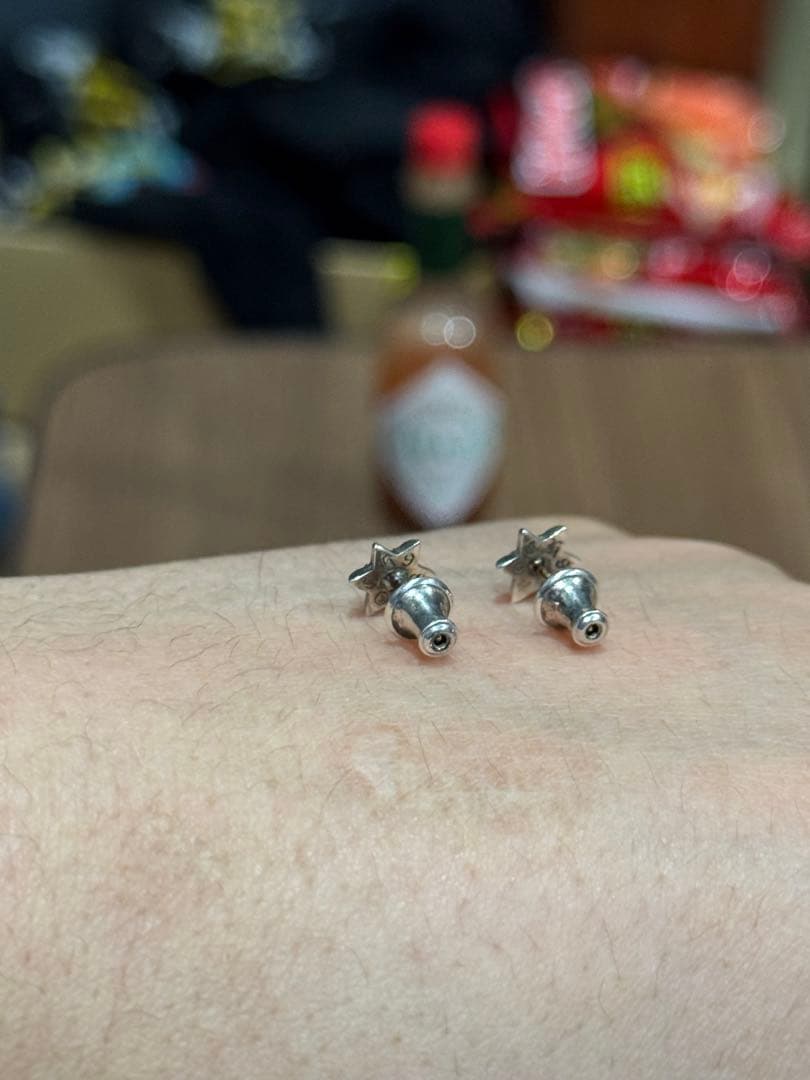 T*O様 クロムハーツ　星型スタッドピアス シルバー,14K
