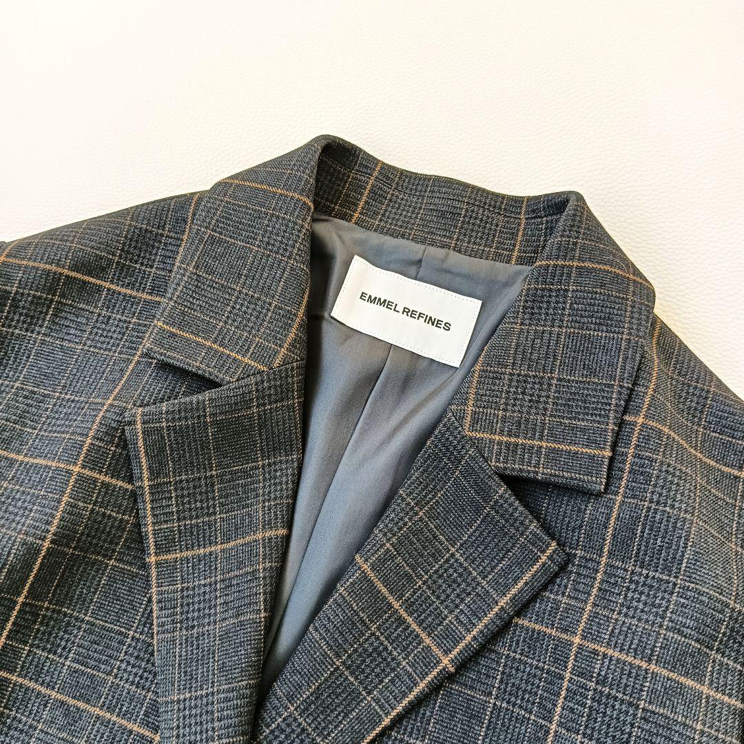 新品タグ付き✨ 現行品 エメルリファインズ グレンチェックテーラードジャケットb
