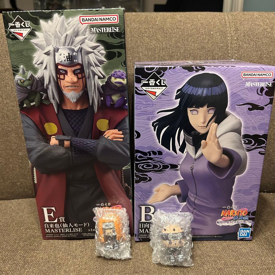 一番くじ　NARUTO 輪廻と嘆きと平和の懸け橋　B賞ヒナタE賞 自来也 G賞