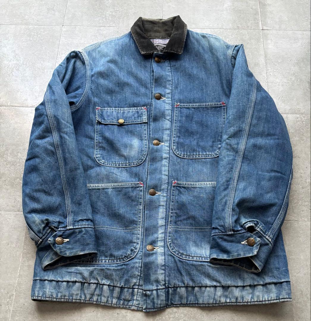 70s Sears デニムカバーオール 裏地ブランケット　ヴィンテージ　Mサイズ