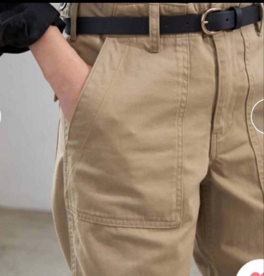 【未使用級】スピックアンドスパン ルーズ ベイカー パンツ ベージュ 38