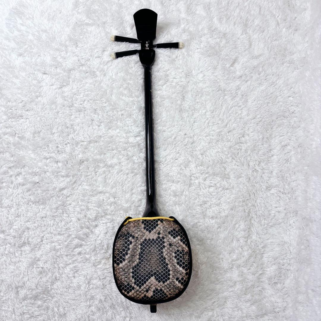 未使用級　沖縄三線　合皮　動作確認済み　希少柄　龍　ケース付き