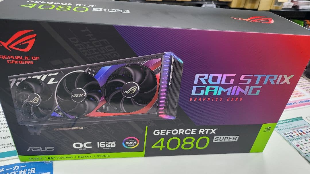 グラフィックボード・グラボ・ビデオカード ROG STRIX GAMING GeForce RTX4080 SUPEROC
