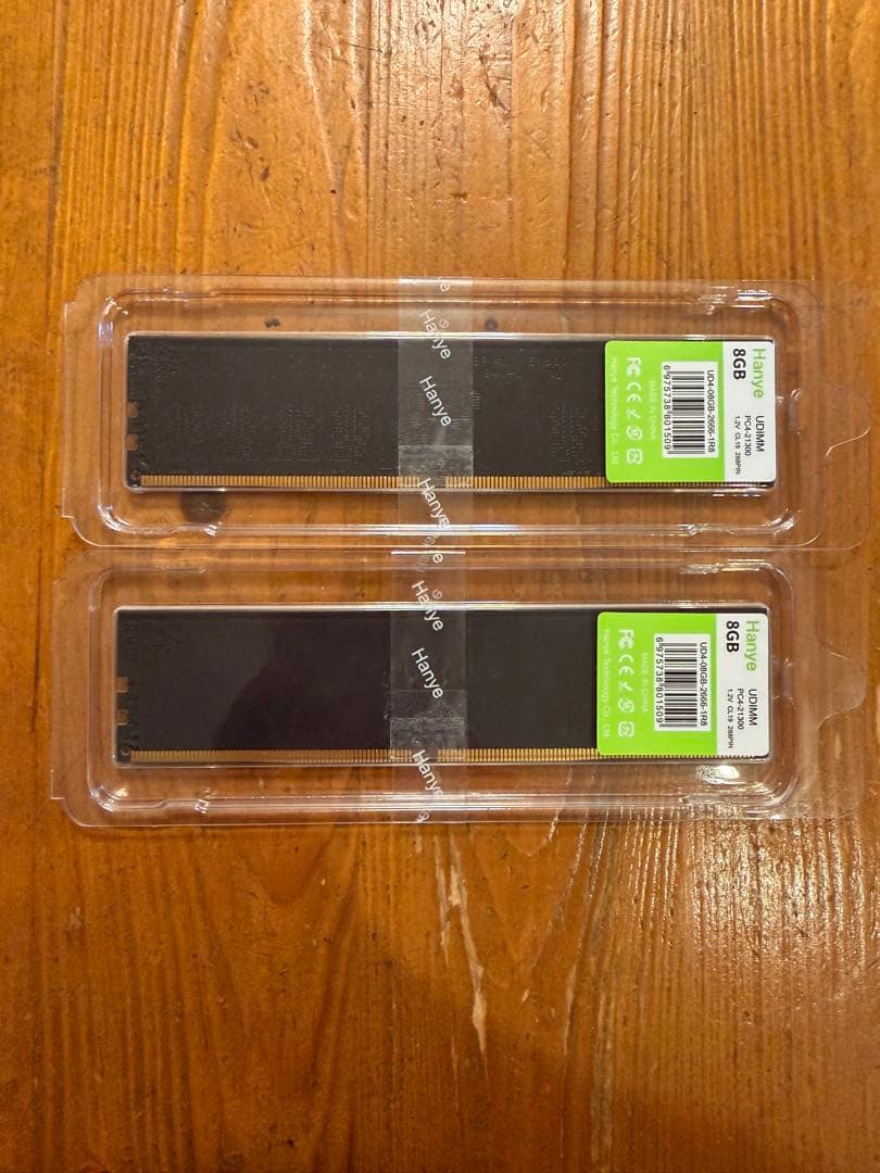Hanye DDR4 2666MHz 8GB メモリー 2枚セット