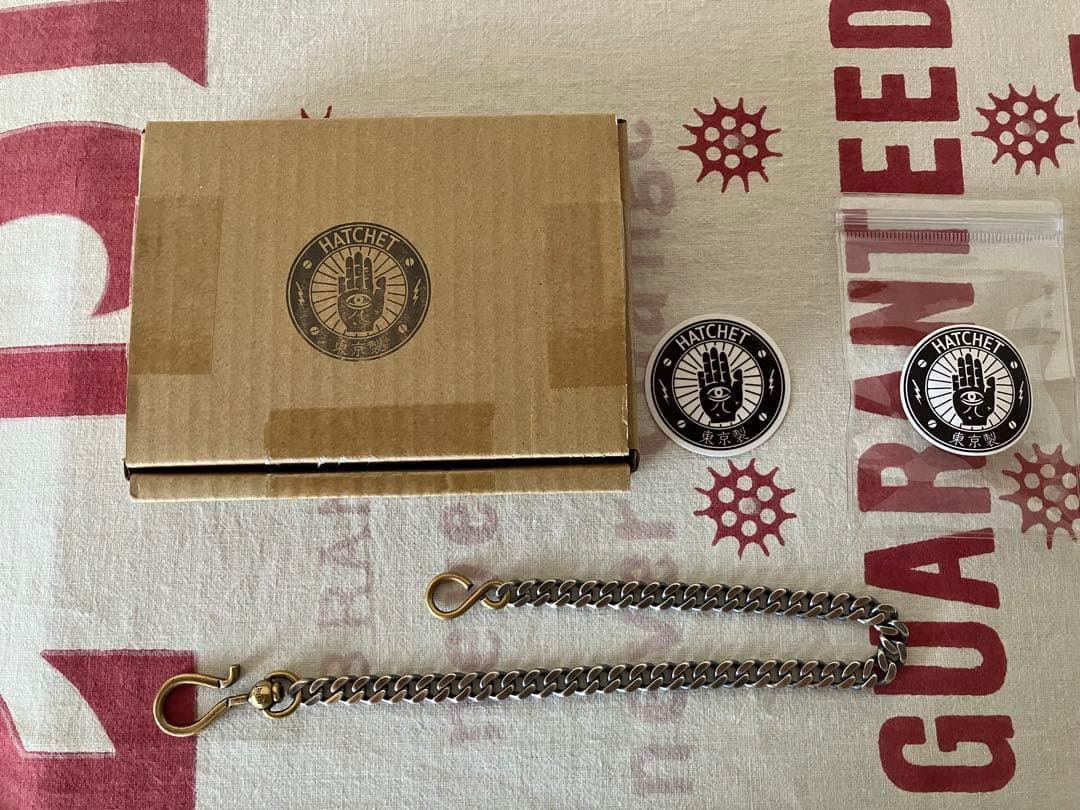 HATCHET ウォレットチェーン 約40cm ステッカー付き