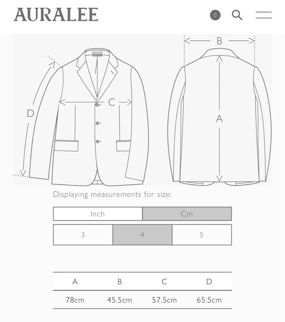 S*)様 AURALEE LIGHT WOOL MAX GABARDINE JA