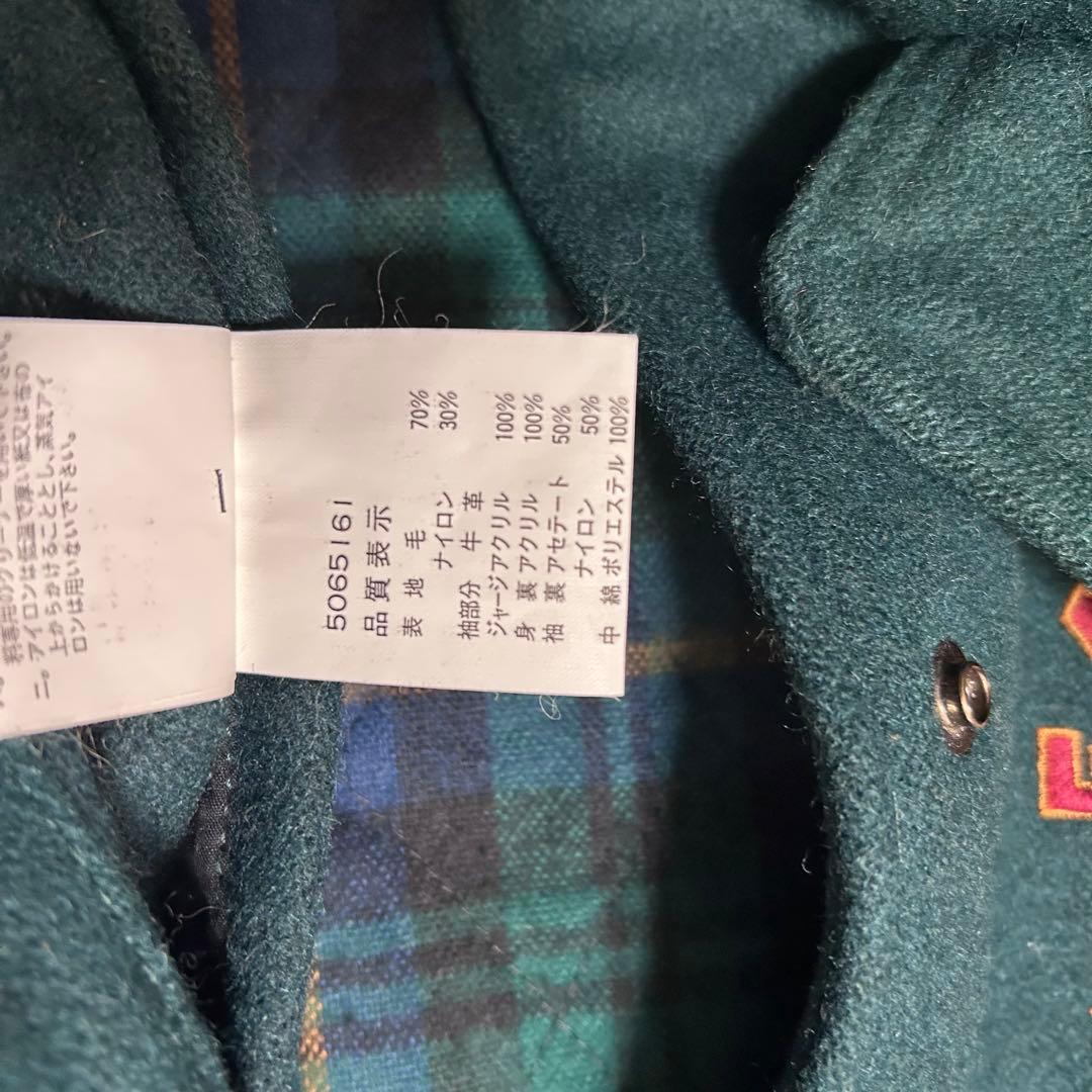 【kanaka】ユニオンベイ【L】スタジャン バックロゴ レザー切替え　革