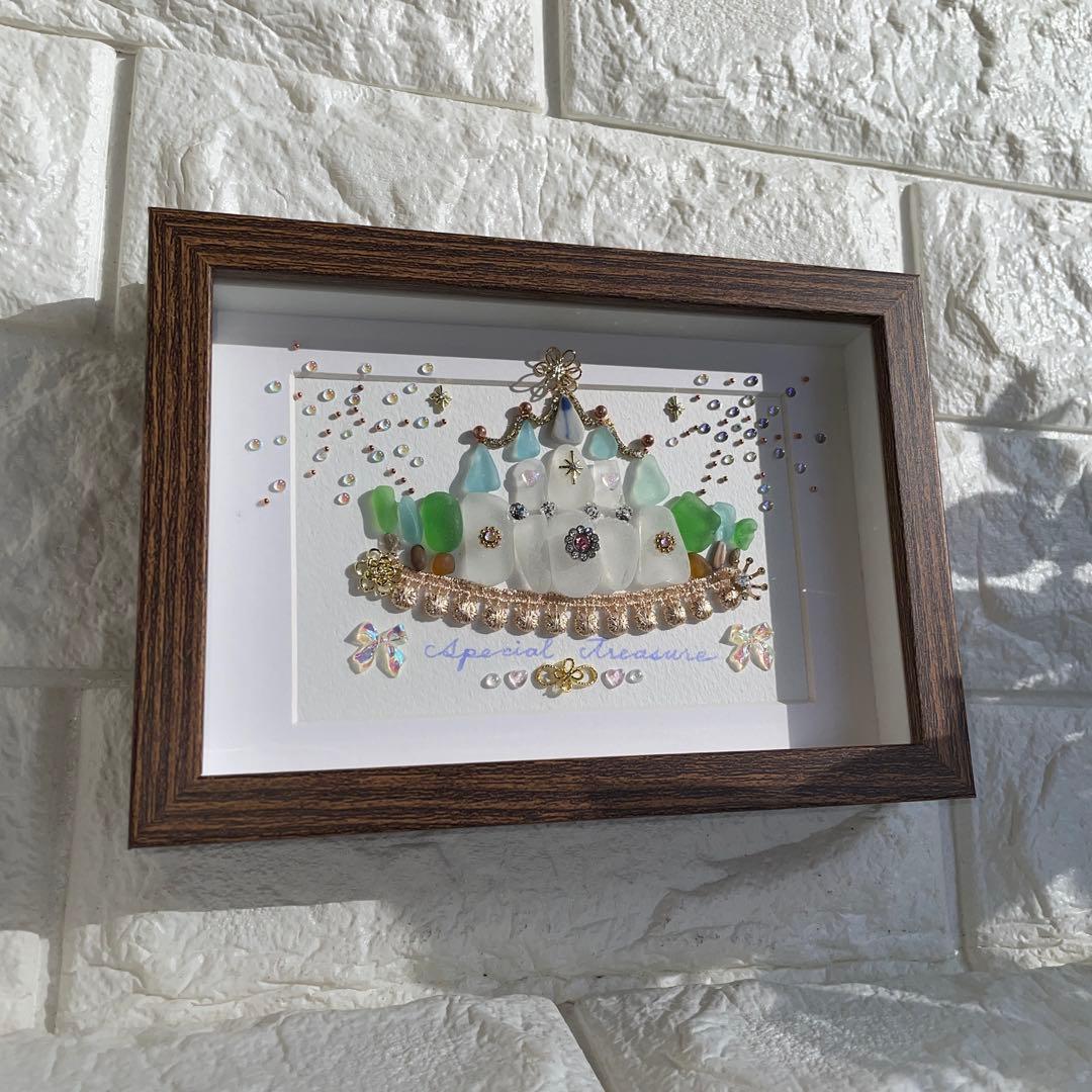 No.185　ぽっぽちゃん様♡専用 4点おまとめ♡お城と花火　シーグラスアート