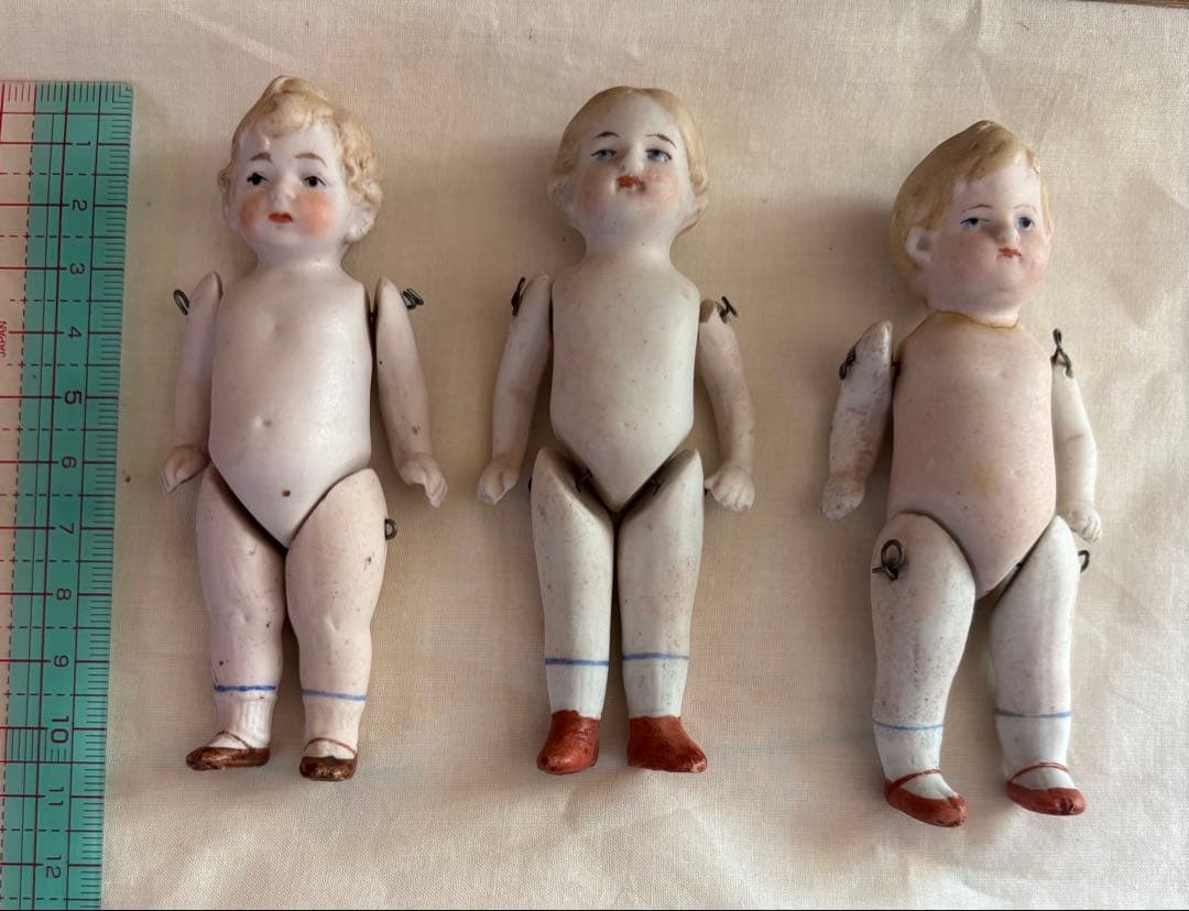 ヴィンテージベビーカー　アンティークミニョネット オールビスク　ビスクドール