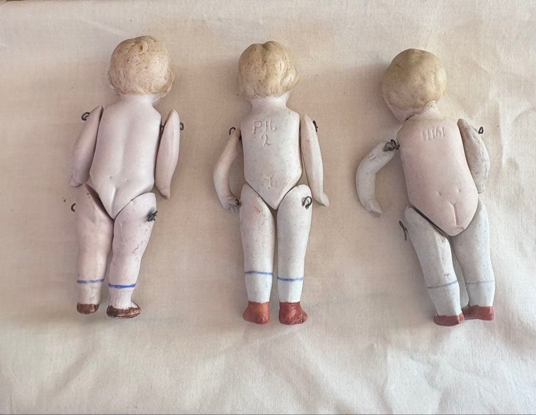 ヴィンテージベビーカー　アンティークミニョネット オールビスク　ビスクドール