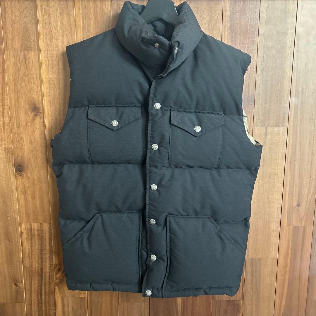 THE NORTH FACE ブラック ダウンベスト　USA製　茶タグ