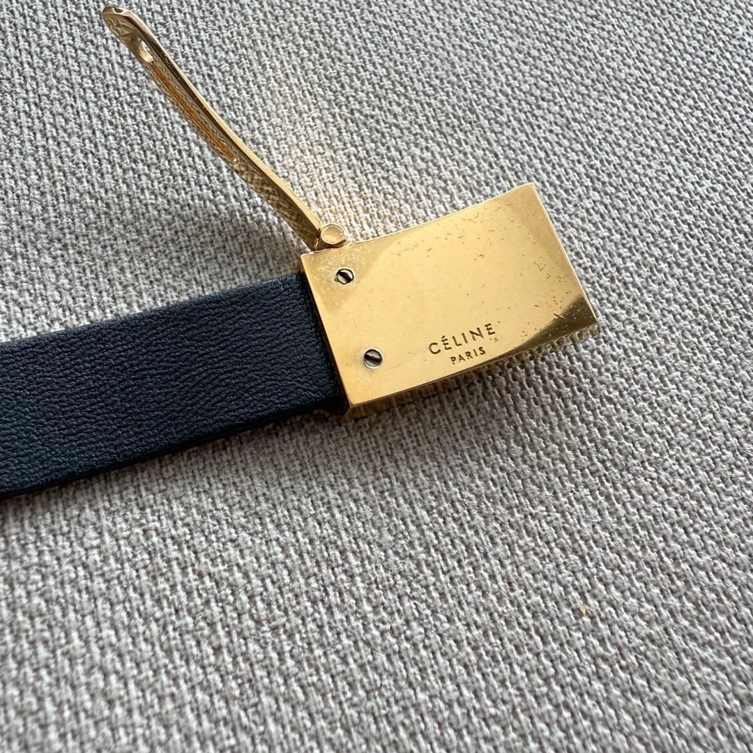 CÉLINE セリーヌバングル サイズM 本革レザー ブラウン