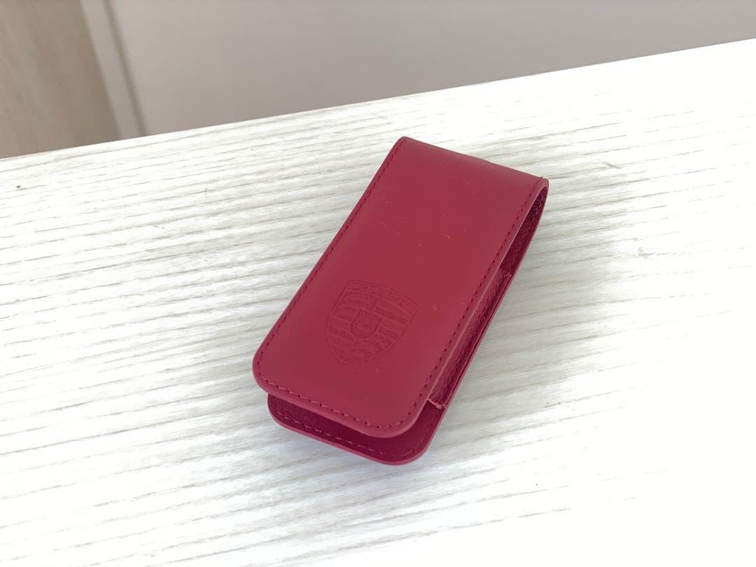 ポルシェレザーキーケース　純正品　ボルドーレッド