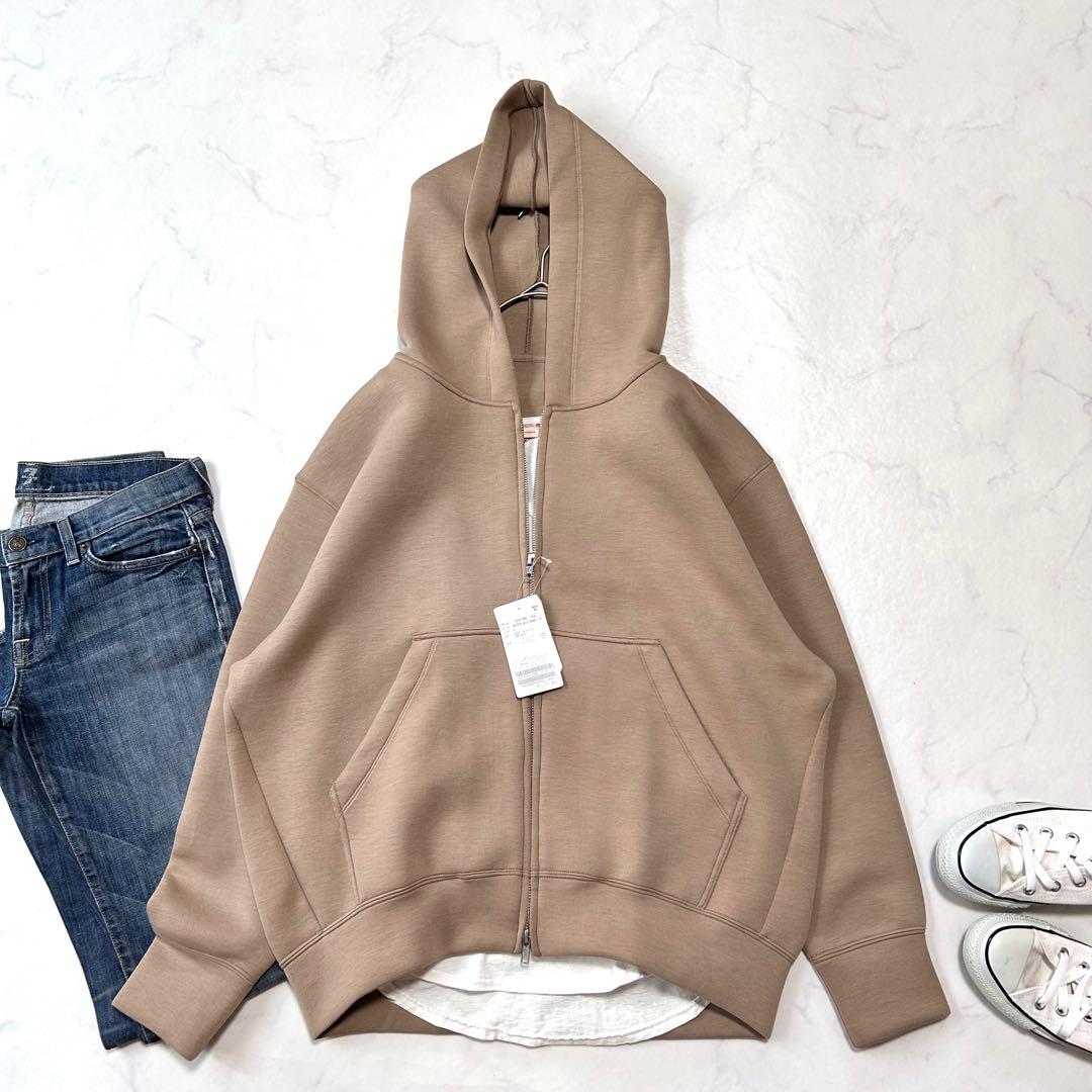 新品タグ付き スローブイエナ ボリュームジップアップ フーディ キャメル2024