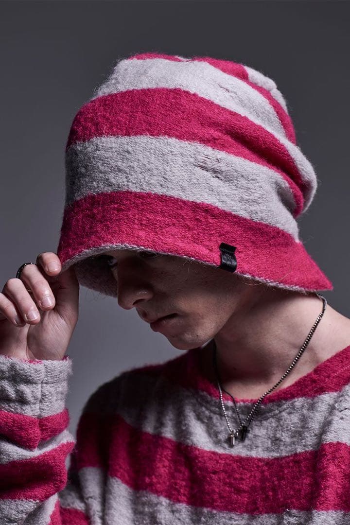 ★新品•完売★ キリュウキリュウ ボーダー ニット キャップ ピンク イチロー