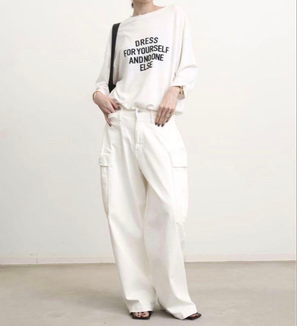 GOOD GRIEF! ワイドカーゴパンツ S 白 アパルトモン