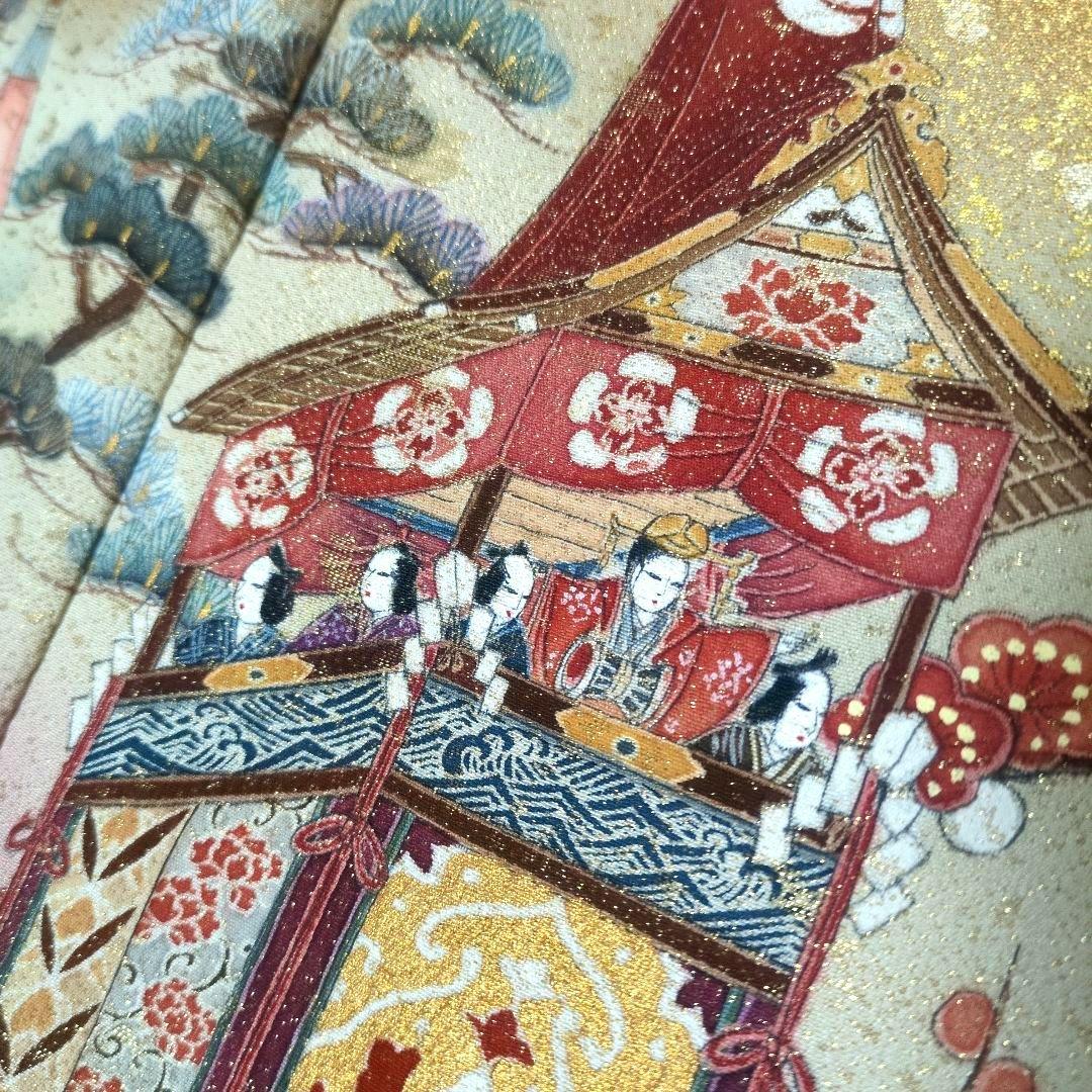 作家物 山車 松竹梅 グラデ 留袖リメイクフレアドレス