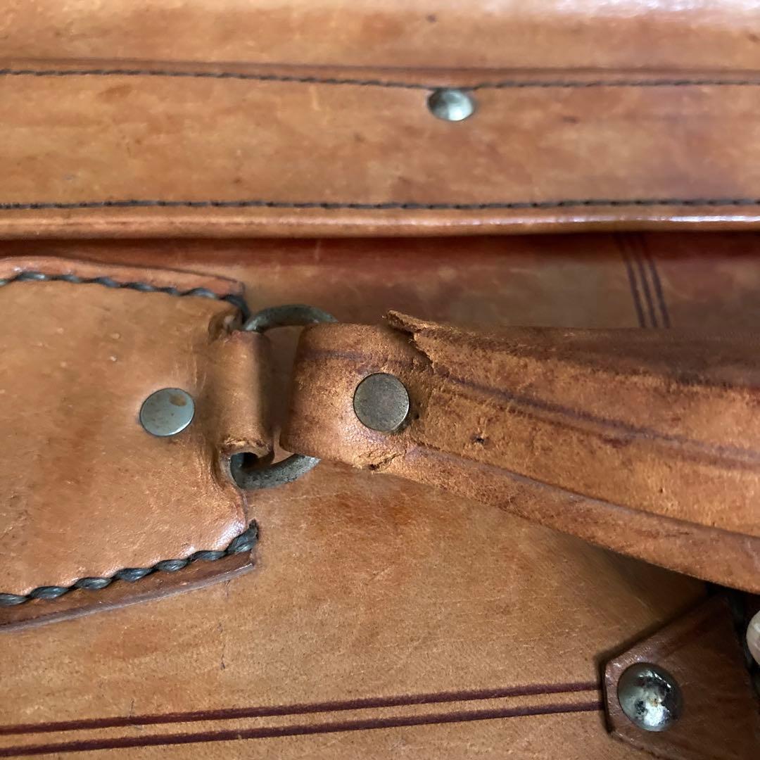 超特大 ヴィンテージ レザートランクケース トランクバッグ 80cm×44cm