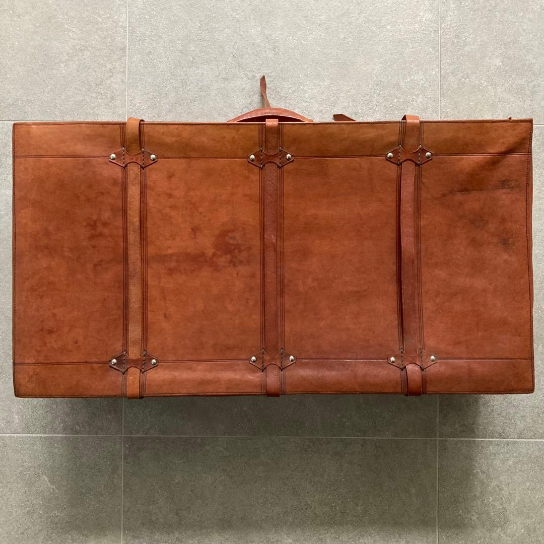 超特大 ヴィンテージ レザートランクケース トランクバッグ 80cm×44cm