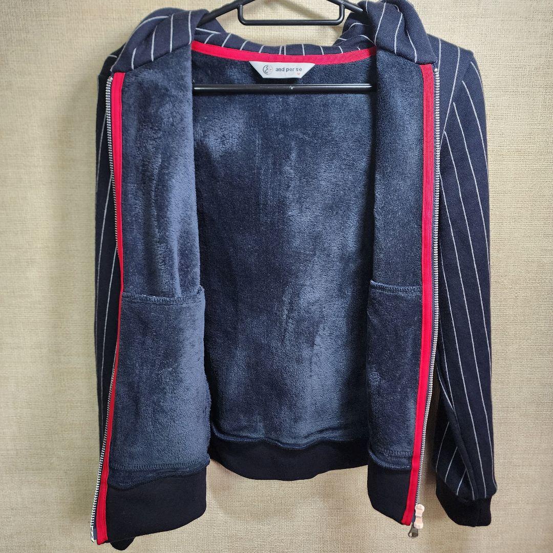 美品 and per se アンパスィ 裏ボア パーカー セットアップ 防寒 M