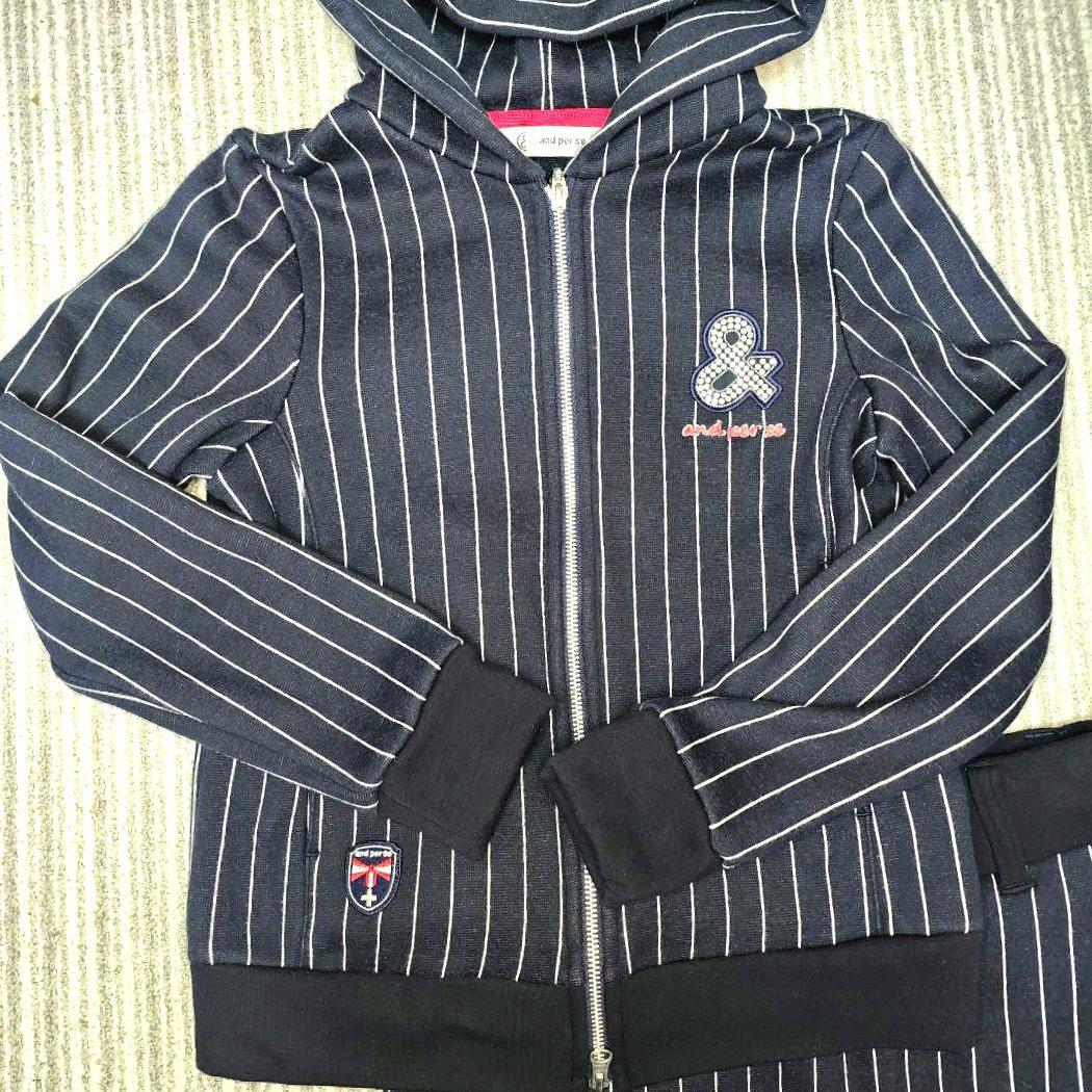 美品 and per se アンパスィ 裏ボア パーカー セットアップ 防寒 M