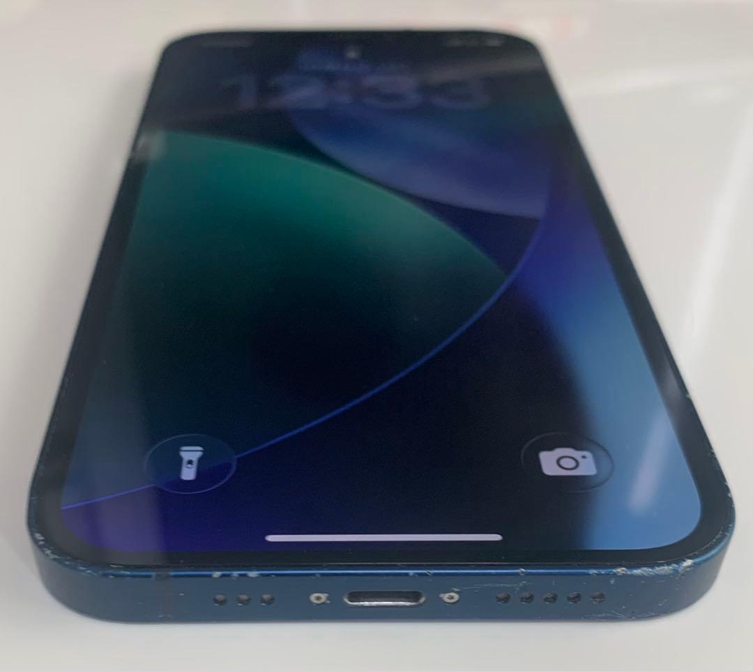 【リアカメラ故障】 iPhone 12 ブルー 64GB バッテリー87%