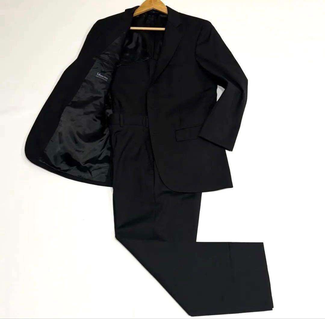 極美品 近年 ブルックスブラザーズ セットアップ スーツ 黒 ウール ブラック