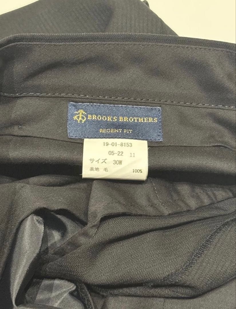 極美品 近年 ブルックスブラザーズ セットアップ スーツ 黒 ウール ブラック