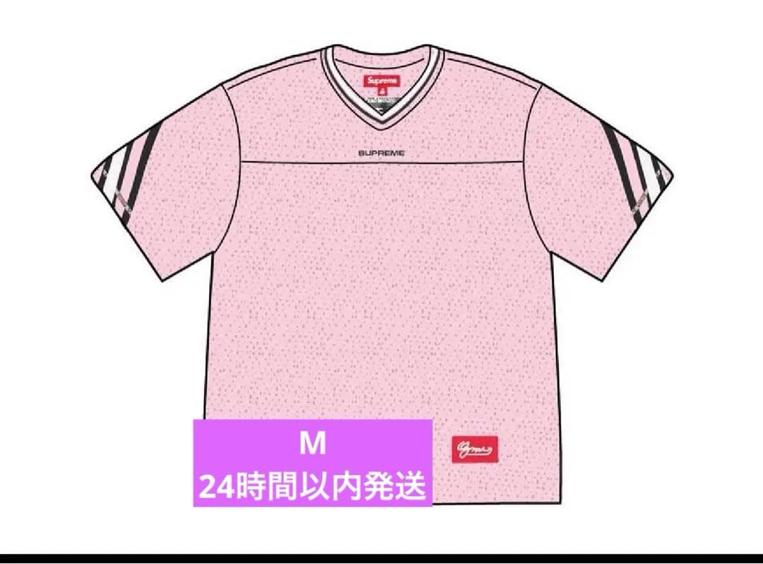 シャツ supreme jacquard rib football jersey M