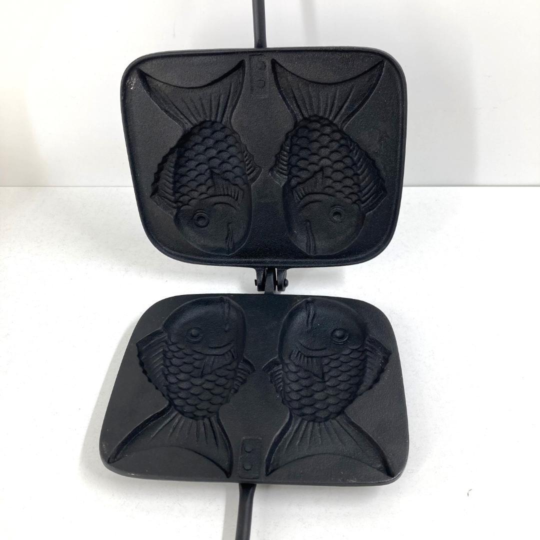 南部鉄器 盛栄堂　たい焼き機　鉄製　ブラック