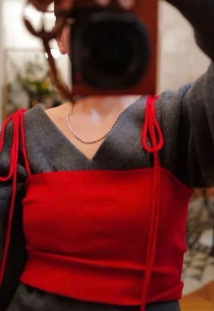 エクストリームカシミア extreme cashmere キャミソール 赤