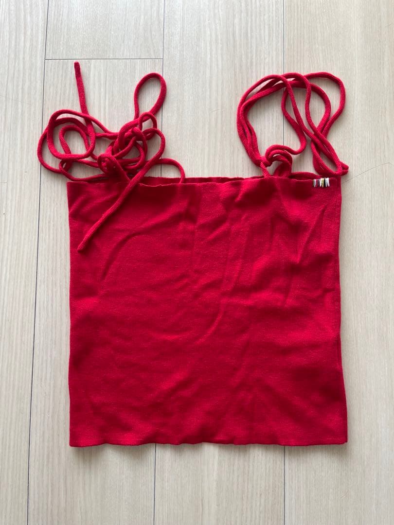 エクストリームカシミア extreme cashmere キャミソール 赤