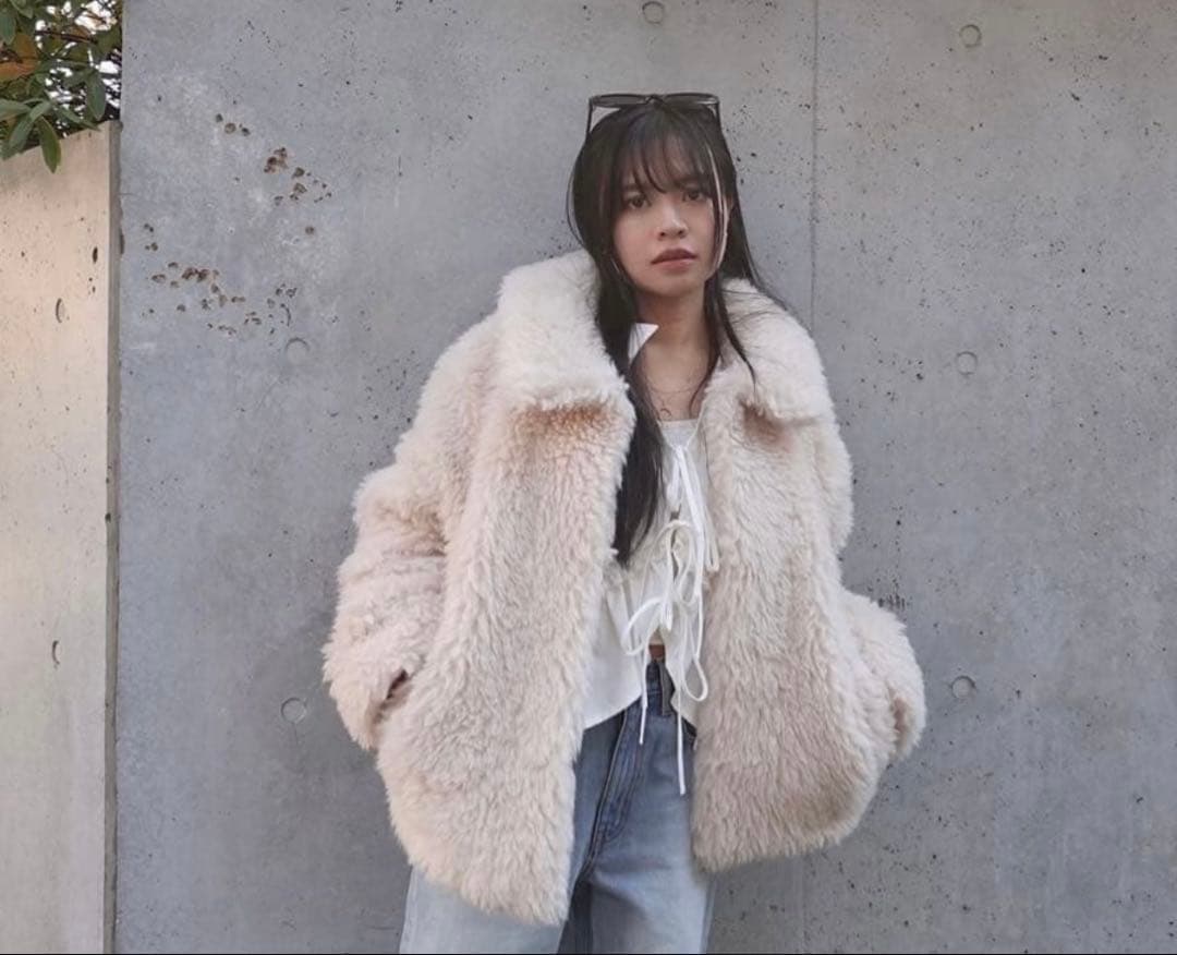 【searoomlynn/シールームリン】Wool mix boa コート/ボア