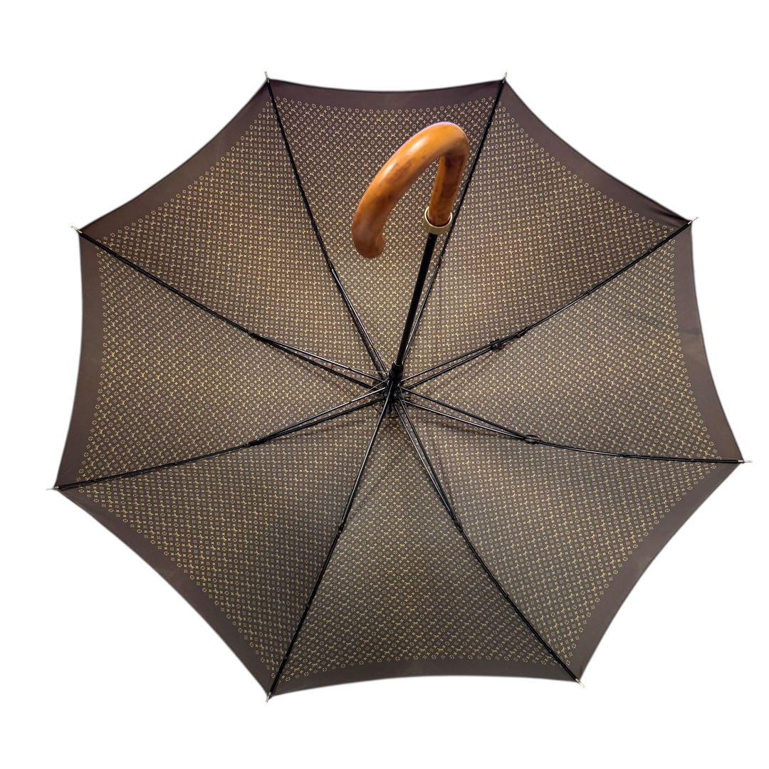 美品 LOUIS VUITTON 傘 モノグラム 総柄 ブラウン LV