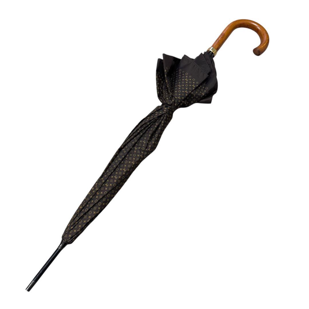 美品 LOUIS VUITTON 傘 モノグラム 総柄 ブラウン LV