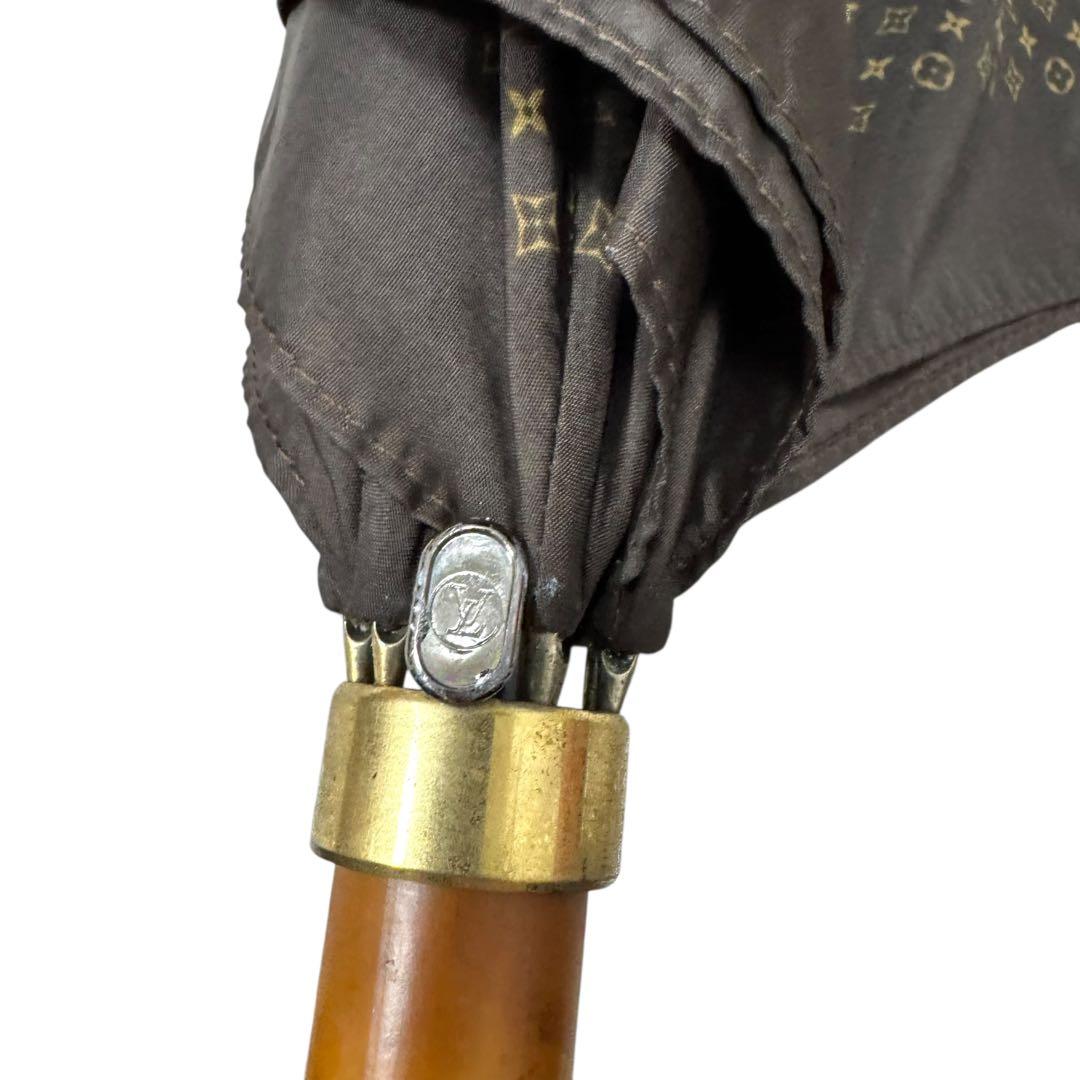 美品 LOUIS VUITTON 傘 モノグラム 総柄 ブラウン LV