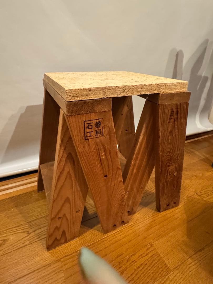 石巻工房AA ロウスツール 2脚セット　ヴィンテージ